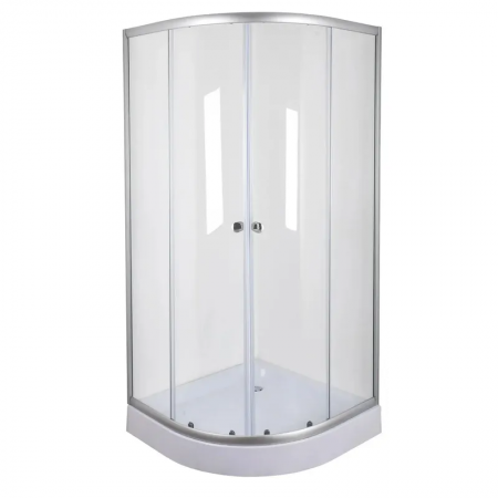 Душова кабіна PLAIN-SC-01-TR/90x90x185/без піддону/прозоре скло 4мм/CHROME (MI6899)